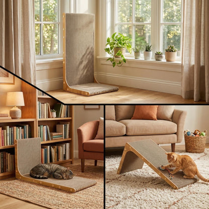 SMARTBEAN 3-Pack Cardboard Cat Scratcher for Indoor Cats, L Board