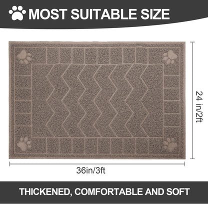 Motsamla Cat Litter Mat, Litter Trapping Mat Soft on Kitty Paws, Mat