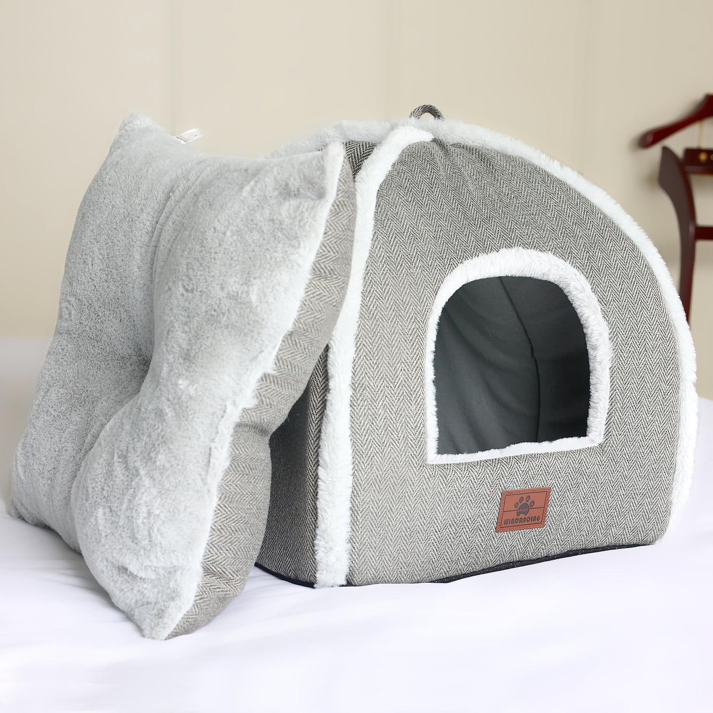 Cat Bed for Indoor Cats Cat Cave Bed Cat House Cat Tent with Bed