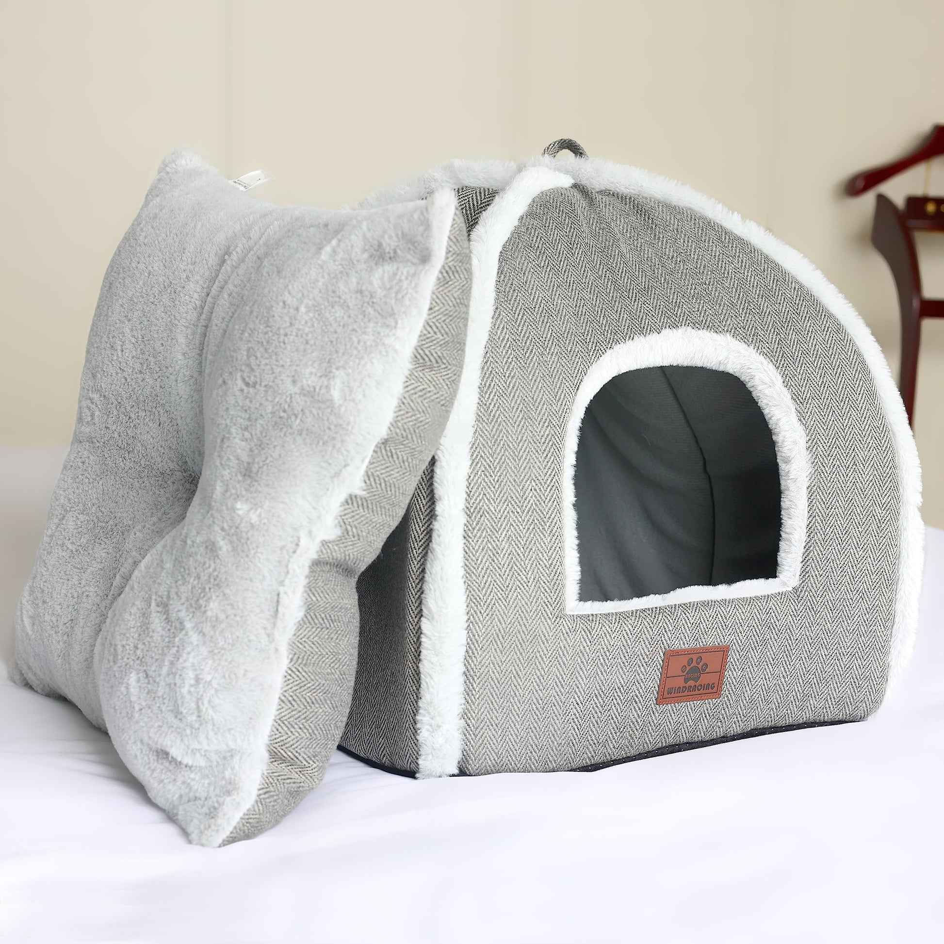 Cat Bed for Indoor Cats Cat Cave Bed Cat House Cat Tent with Bed
