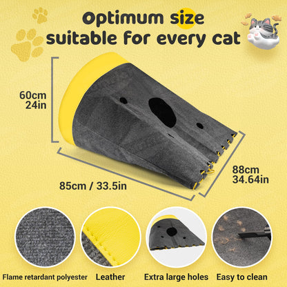 Homrich Interactive Cat Play Bag- Durable Rug for Hide and Seek Mat
