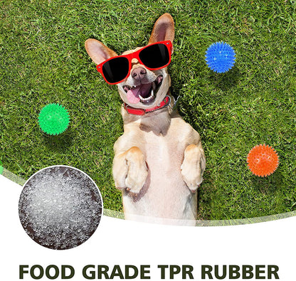 petizer 6 Pack 3.5” Squeaky Dog Toy Balls, Floating Pool Balls, Chew