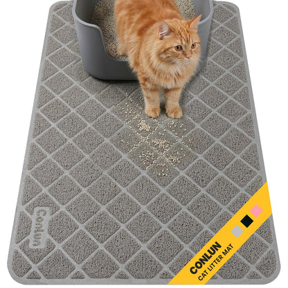 Conlun Cat Litter Mat Litter Trapping Mat, 40" x 28" Durable PVC Mat