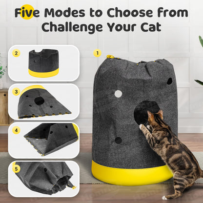 Homrich Interactive Cat Play Bag- Durable Rug for Hide and Seek Mat