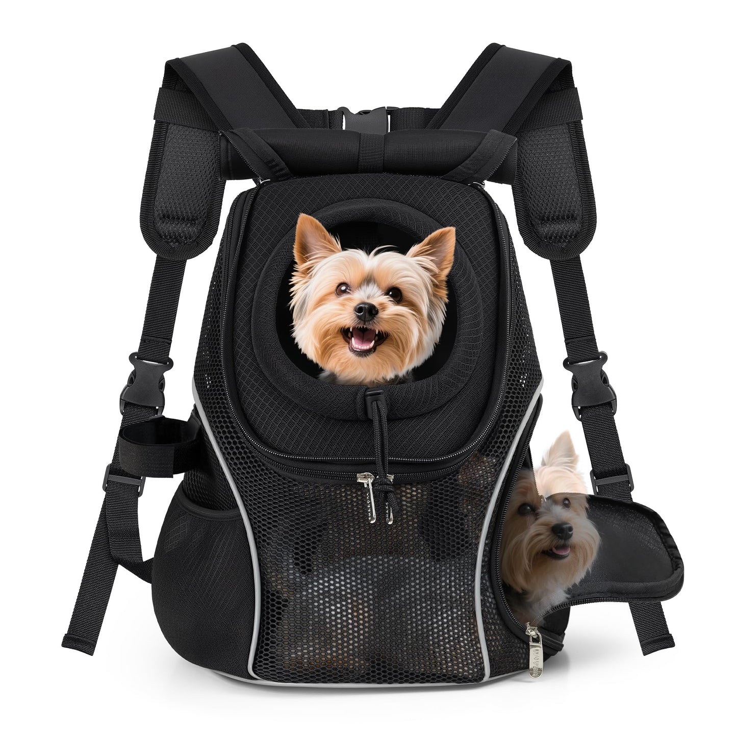 WOYYHO Pet Dog Carrier Backpack with Top and Side Windows, Carrier