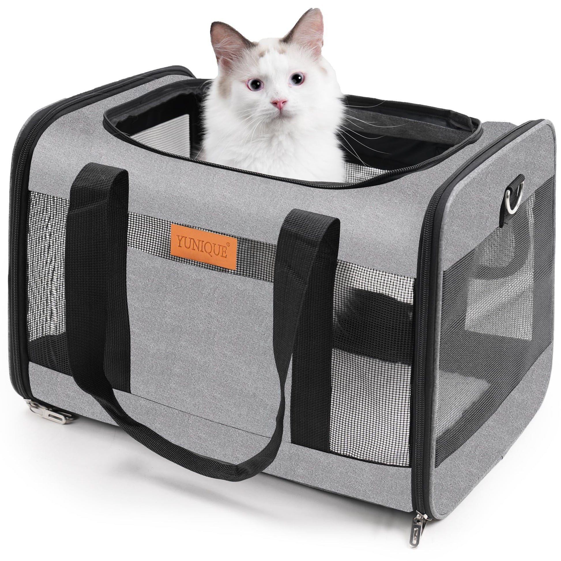 YUNIQUE Soft-Sided Cat Dog Carrier for Pets Up to Airline Carrier