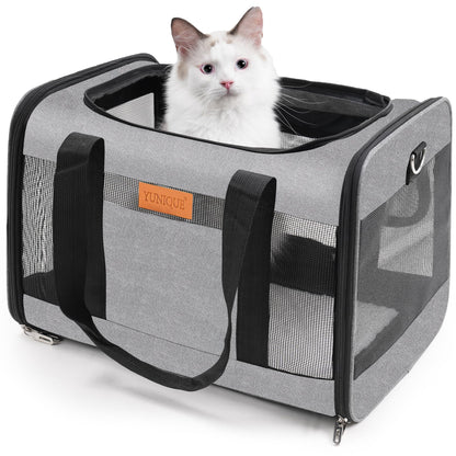 YUNIQUE Soft-Sided Cat Dog Carrier for Pets Up to Airline Carrier