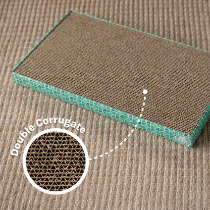 Kitty City Cat Scratcher- 2-Pack Durable Corrugated Cardboard Pads