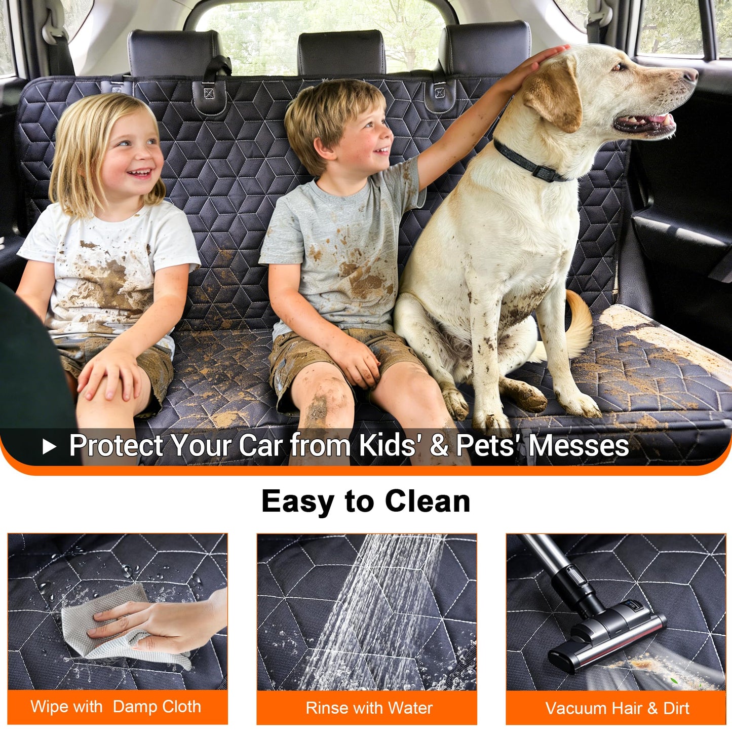 Meginc Bench Dog Car Seat Covers for SUV, Waterproof Dog Seat Cover