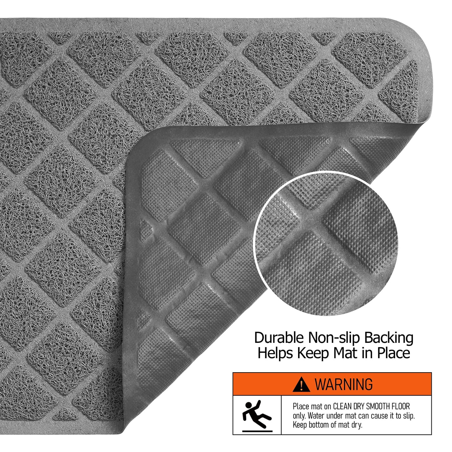 Conlun Cat Litter Mat Litter Trapping Mat, 40" x 28" Durable PVC Mat