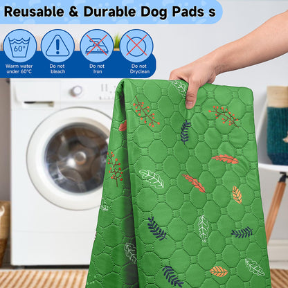 Sunheir Washable Pee Pads for Dogs 2-Pack Reusable Puppy Pads Crate
