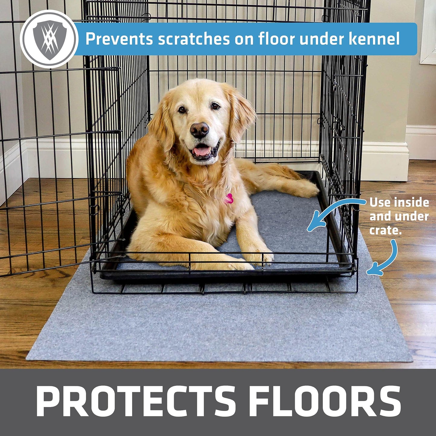 Drymate Dog Crate Mat Liner, Absorbs Urine, Waterproof, Non-Slip Mat