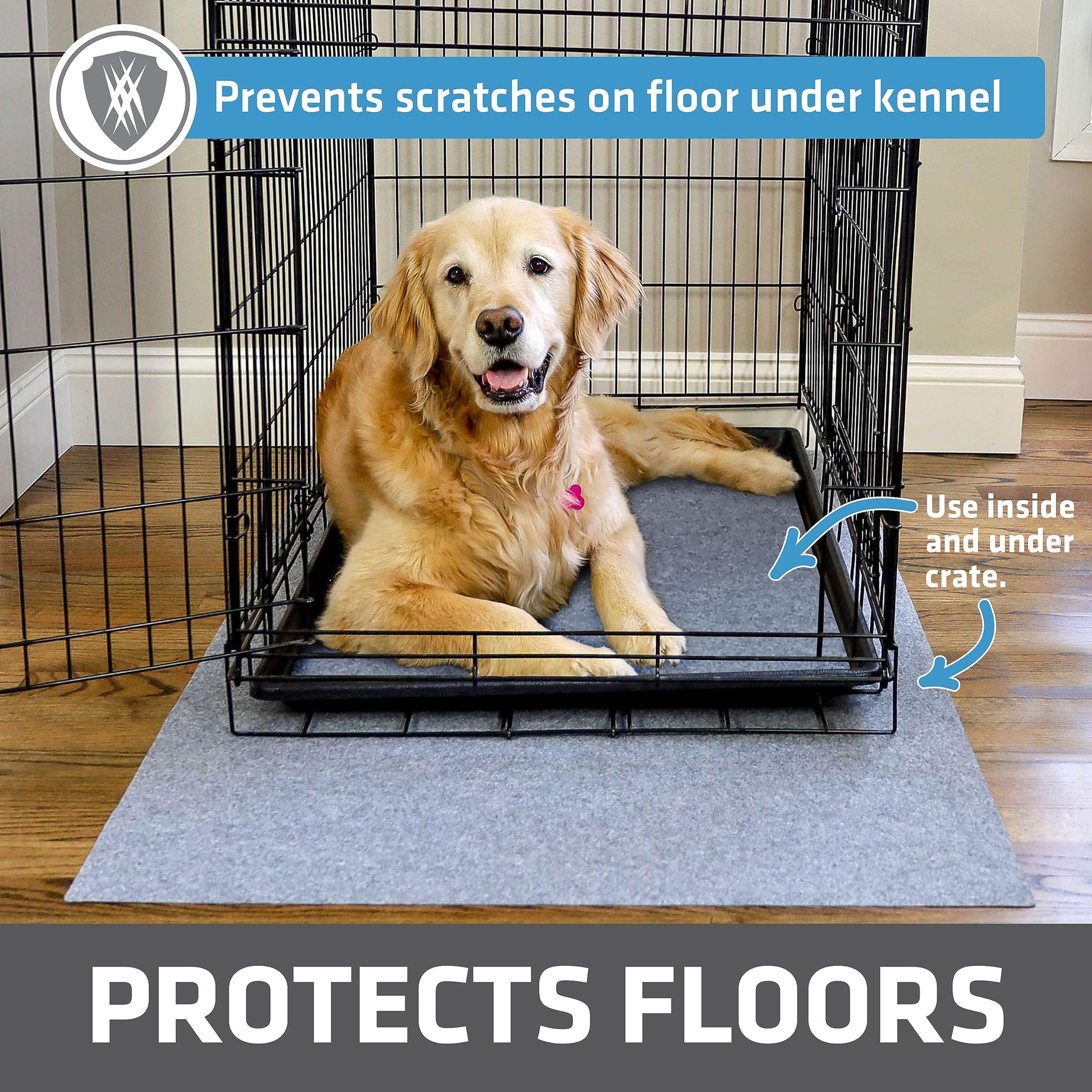 Drymate Dog Crate Mat Liner, Absorbs Urine, Waterproof, Non-Slip Mat