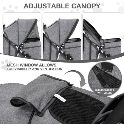 MoNiBloom 3 Wheels Pet Dog Cat Stroller