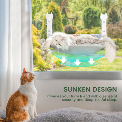 HiPetpy 2 Pack Cat Window Perch, Glow in The Foldable Cat Hammock Bed