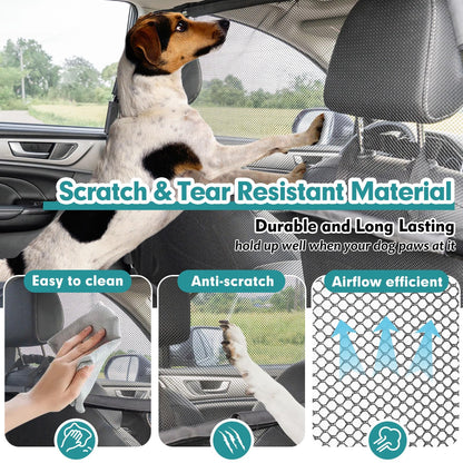 Dog Car Barrier Escape-Proof, 56" Wide Divider for 2nd 3rd Row Seat