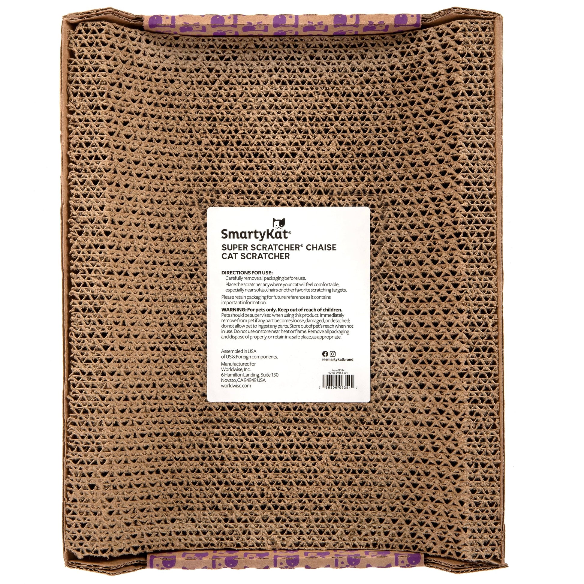 SmartyKat Super Scratcher Chaise Corrugated Cat Scratcher, Scratcher