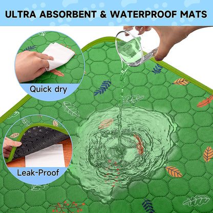 Sunheir Washable Pee Pads for Dogs 2-Pack Reusable Puppy Pads Crate