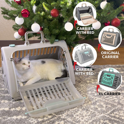 SportPet LARGE Hard-Sided Travel Cat Carrier Cat Carrier with Carrier